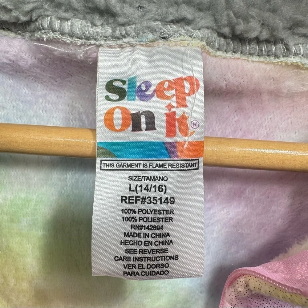 Kids’ Sleep On It Pastel Rainbow Koala Bear Onesie Size Large 14-16